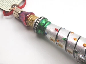 2006 OWC Holiday Lighthouse Christmas Ornament Glass Hand Painted Glitter - Picture 1 of 7
