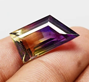 Schöner natürlicher Ametrin 19,05 Ct ausgefallener Schnitt zertifizierter loser Edelstein - Bild 1 von 8