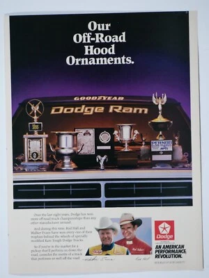 1986 Dodge Ram Rod Hall Walker Evans Racing Vintage Original Print Ad 8.5 x 11" - Image 1 of 4