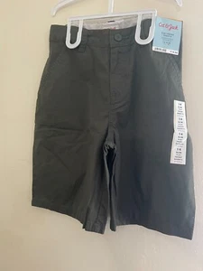 Cat & Jack Boys Green Cotton Shorts Size 14 Comfort Fit With Pockets. NWT - Picture 1 of 5