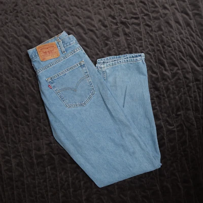 Винтажные джинсы Levis 505 36x34 прямые штанины 2002 красная вкладка светло-голубые - Изображение 1 из 4