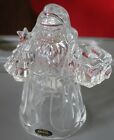 Glass Santa Claus Figurine; 24% Lead Crystal Glass