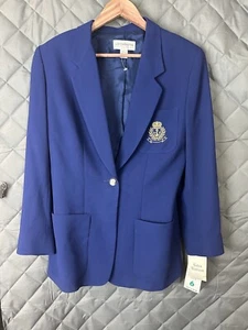 Liz Claiborne Ship Ahoy Collection Women's Blazer Size 6 Navy New With Tags - Picture 1 of 11