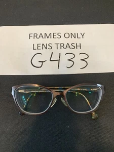 JONATHAN ADLER JA504 Dark Brown/Blue Brown Marble Eyeglasses Frame 53-16- G433 - Picture 1 of 6