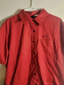 Camicia Pizza Hut donna GRANDE manica corta top abbottonato UNIFORME ROSSA NUOVA  - Foto 1 di 6