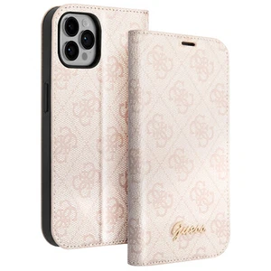 Guess Luxury Case for iPhone 14 Pro Elegant Design Cardholder 4G pattern, Pink - Picture 1 of 5