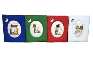 Precious Moments Lot Of 4 (Four) Cross Stitch Vintage Finished Wall Pictures 14” - Picture 1 of 12