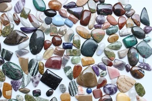 Natural Cabochon Gemstone , Mix Gemstone Cabochon Crystal Cabs Gemstone 5,10 Pcs - Picture 1 of 10