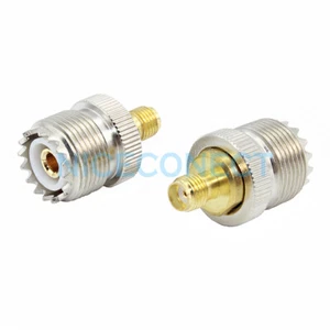 2x SMA Female to SO-239 UHF Female Adapter PX-777 PX-888 KG-UVD1P TG-UV2 FD-150A - Picture 1 of 5