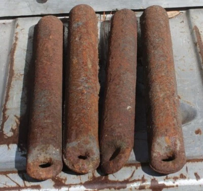 4 Antique  Window Sash Cast Iron Counter Weight OLD Original 6+lb. 7lb - Image 1 of 4