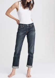 Jeans donna Rag & Bone The Dre vita bassa slim denim boyfriend taglia 28 usati - Foto 1 di 17