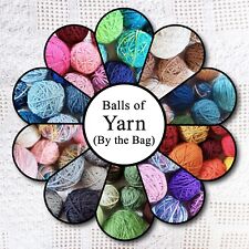 Scrap Balls of Yarn by Bag, CHOICE of COLORS, 12+oz Bags, FREE SHIPPING