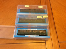 Set of 3 x Peco 009 Coaches Green Southern Railway