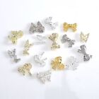 10pcs Shining Nail Art Accessories Diamond Bow Design Decorative Set  For Girls