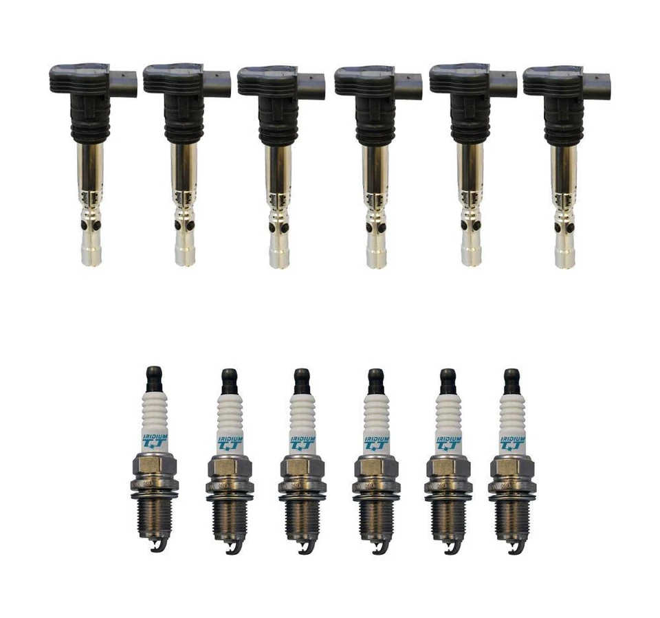Kit Denso 6 bobinas de encendido y 6 bujías de iridio TT 0,040 para Audi 2,7 1,8 V6 Foto 1 de 1