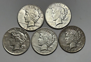 1924 S, 1926 S, 1927, 1934 And 1934 D Peace Dollar / 7 Better Date Coins