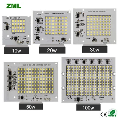 LED Chip 10W 20W 30W 50W 100W 2835 SMD Smart IC Chip for floodlihgt Lampada 220V - Immagine 1 di 4