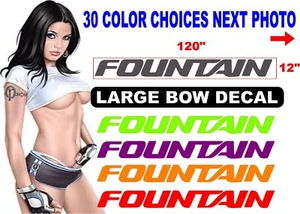 FOUNTAIN BOATS BOW HULL BOAT DECAL BOAT LARGE 30 color choices - Bild 1 von 4