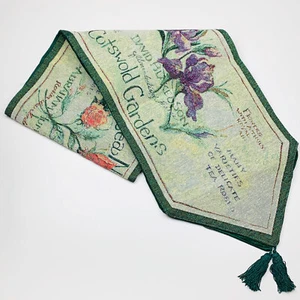 Cotswold Gardens Iris Chelsea Nursery Tea Roses 72" Tapestry Table Runner  - Picture 1 of 3