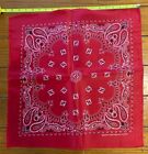 RED Paisley Pattern Bandana Red 19 x 19 Inches Brand New 100 Polyester