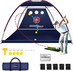 Golf Net with Automatic Ball Return System, Heavy Duty Golf Practice 10x7 Feet - Picture 1 of 9