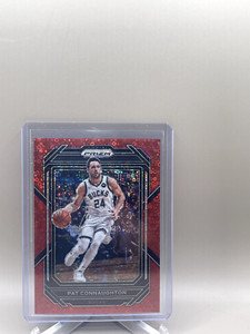 2022-23 PANINI FAST BREAK PRIZM #97 PAT CONNAUGHTON RED DISCO #d /100 SP BUCKS