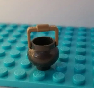 LEGO Minifigure Pot Belly Cauldron Pot Handle Witch Halloween Pail Bucket Wizard - Picture 1 of 1