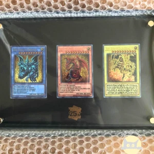 YuGiOh TCG 25th Anniversary Stainless Steel Egyptian God Cards Commemorative New - Picture 1 of 7