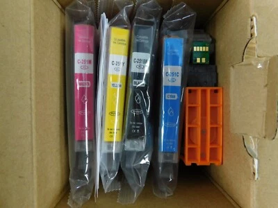 IPW PGI-250XL Black CLI-251XL Black-Cyan-Magenta-Yellow 5 Pack NIB For Canon - Image 1 of 4
