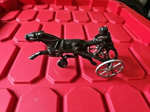 VINTAGE CAST IRON KENTON HORSE SULKY RACE HORSE AZ - Picture 1 of 6