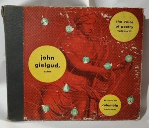 The Voice Of Poetry Volume 2 John Gielgud- Boxset (1939, Rare, #1018) Shelac 78 - Picture 1 of 17