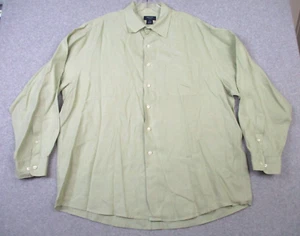 Brooks Sport Linen Shirt Mens XL Sage Green Long Sleeve Button Up Chest Pocket - Picture 1 of 14