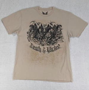 Apprime T-Shirt Herren Large hellbraun Death to the Wicked Horsemen Waffe Grafik Y2K - Bild 1 von 6