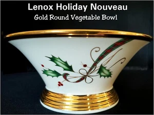 LENOX HOLIDAY NOUVEAU GOLD ROUND VEGETABLE BOWL - Bild 1 von 6