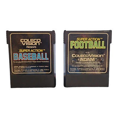 Super Action Game Baseball And Super Action Football Game Lot for Coleco vision - Image 1 of 2