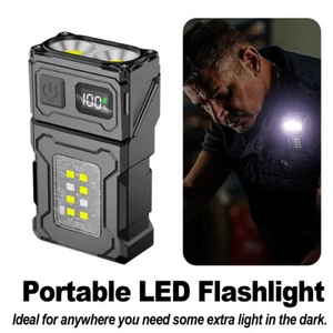 Mini Linterna Led Cob Ángulo Ajustable Múltiples Modos Luces Duales Portátil Trasero - Imagen 1 de 10