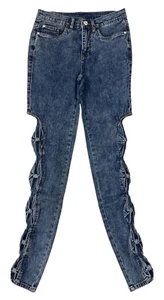 Damen Hose Jeans Jeanshose sexy modern mit Cutoff BODYFLIRT blau NEU Größe 34 XS - Picture 1 of 2