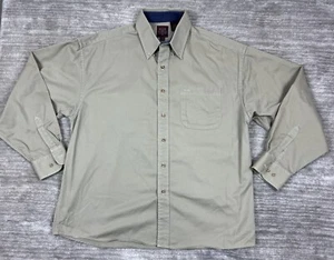Vintage Haggar Shirt Mens Extra Large Beige Khaki Button Up Casual 90s - Picture 1 of 12