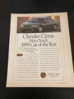 1995 CHRYSLER CIRRUS Motor Trends Car of the Year  - Vintage Automobile Ad