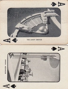 ACE of SPADES - 1934 Chicago Fail - 2 - single vintage playing cards - Picture 1 of 2