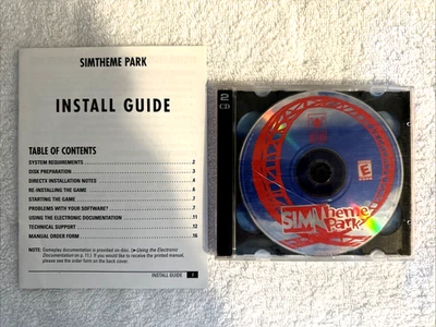 SIM Theme Park and Golden Edition Bonus Rides & Attractions PC Game 2 Mint Discs - Image 1 of 4