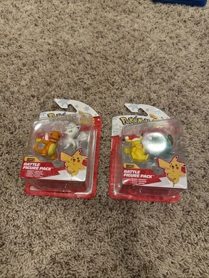 Lote de 2 figuras de acción Pokemon Battle - Pikachu, Bulbasaur, Charmander, Vulpix Foto 1 de 4