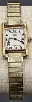 Vintage Seiko Tank Watch Quartz 1400 - 148 10K Gold Filled 2 Jewels Estate Find  - Image 1 of 4