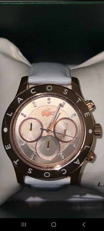 Reloj para mujer Lacoste correa blanca caja de acero inoxidable Foto 1 de 2