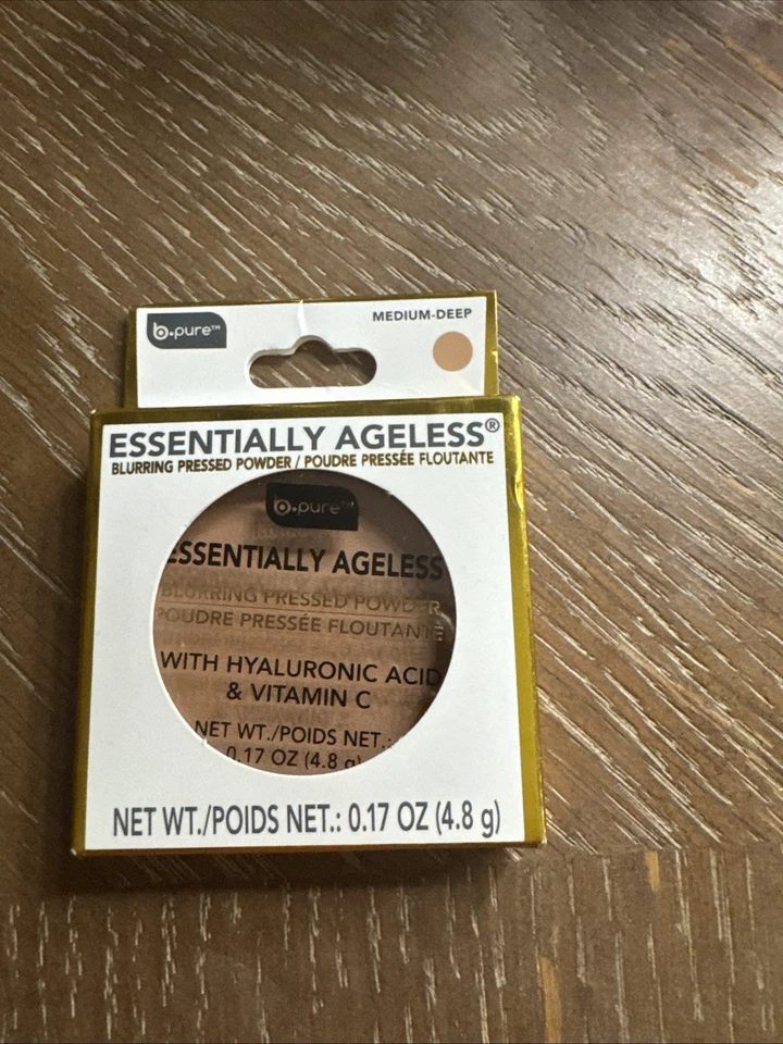 - B Pure Essentially Ageless Blurring Pressed Powder, Medium-Deep! Fast Shipping - Image 1 of 1