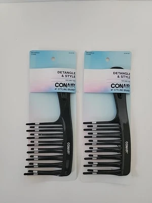 2 Conair Detangle & Style Hair Comb for Curly Hair - 8" ~ NEW in Packaging - Image 1 of 2