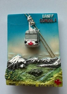 BANFF GONDOLA THE CANADIAN ROCKIES ,COLLECTIBLES SOUVENIRS FRIDGE MAGNET 3D - Picture 1 of 7