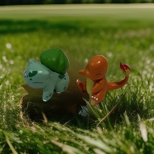 2 Pokemon Winking 1.25" Jazwares Bulbasaur Charmander Pokémon Figures Collect - Picture 1 of 7