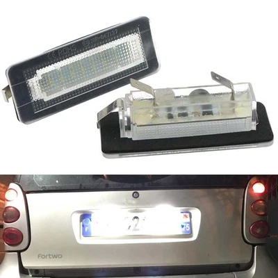 PLACCHETTE LED LUCI TARGA 18 LED SPECIFICHE SMART FORTWO 450 451 6000K NO ERROR - Immagine 1 di 4