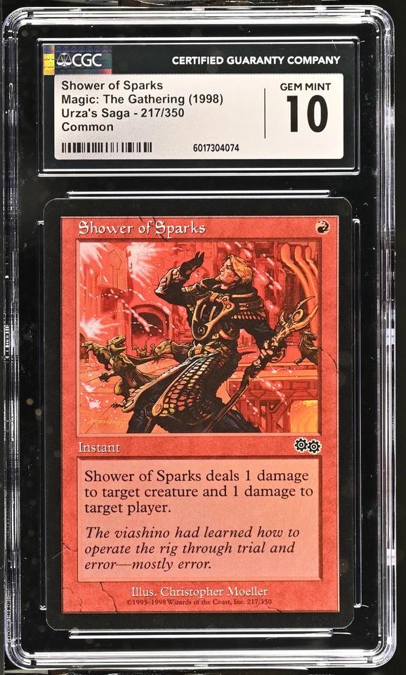 SHOWER OF SPARKS Urza's Saga CGC 10 Gem Mint Vintage MTG [Nostalgium] - Image 1 of 2